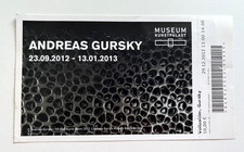 Andreas Gursky | Eintrittskarte | Museum Kunstpalast | Düsseldorf | 29.12.2012