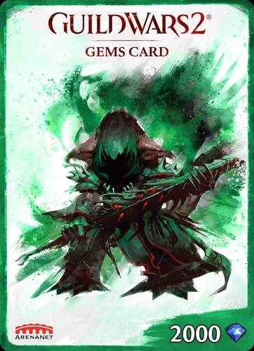 Guild wars 2000 gems card - wars,