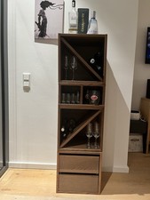 Aufbewahrungsmöbel aus Holz – ideal als Minibar oder Bücherregal 40 x 36 x 140cm