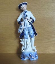 Herr Geige Violine Barock-Stil Rokoko Musiker Porzellan Porzellanfigur kobalt