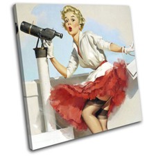 Vintage Girl Poster Sexy Retro