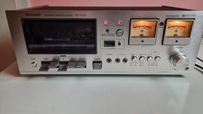 Sharp RT - 1155 Stereo Cassetten Deck 1976 Seitenteile Holz