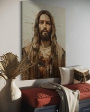 Jesus Leinwand Bild Farbig