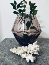 Glasvase Blumenvase Teelicht Windlicht Deko Vase Smokypurple wie Guaxs Luxus