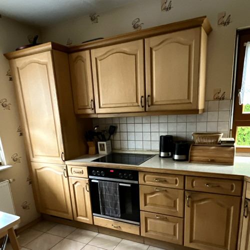 Form einbauküche beige holz - einbauküche,
