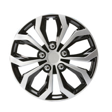 CARTREND Radzierblende Daytona 16 Zoll silber-schwarz 4x Radkappen Set