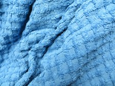 Überwurf fürs Bett oder Sofa, kuschelige Chenille Baumwolle azur-blau 283 x 215