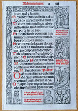 Original Stundenbuch Blatt Horae Holzschnitte Venedig Giunta (IV) - 1523