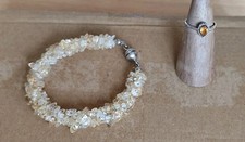 Citrin Edelstein Schmuck Set