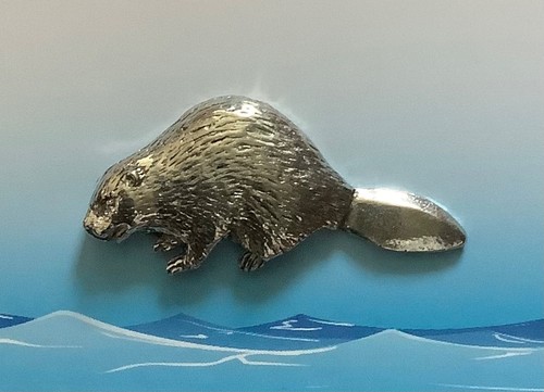 Biber silber zinn anstecknadel - silber,