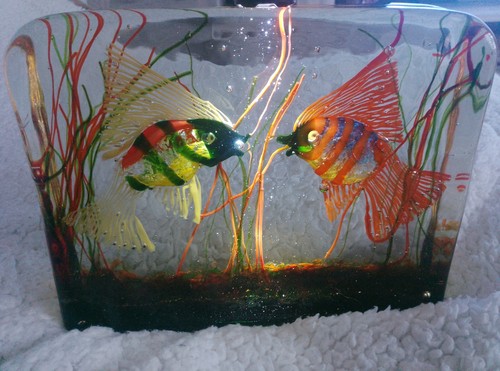Murano glas aquarium 1950 er - , glas-aquarium