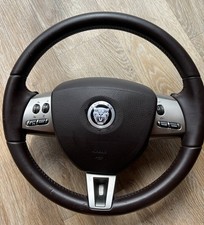 Jaguar XF S X250 Lederlenkrad Multifunktionslenkrad Schaltwippen Airbag Schwarz