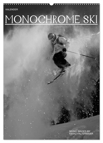 Monochrome ski wandkalender - monochrome, (wandkalender