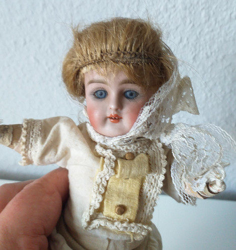 Porzellan kopf puppe mit - mit, alten