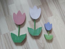 Deko Holz Tulpen 3er Set