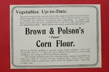 WL10h) Werbung Brown & Polson 1904 Corn Flour Mais Mehl London England UK Grafik