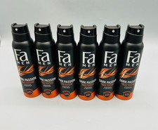 Fa MEN Dark Passion Deodorant & Bodyspray Sandelholz 6x 150ml NEU