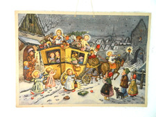 Vintage Adventskalender mit Glitzer 50er Jahre 18 Made in Western Germany Hummel