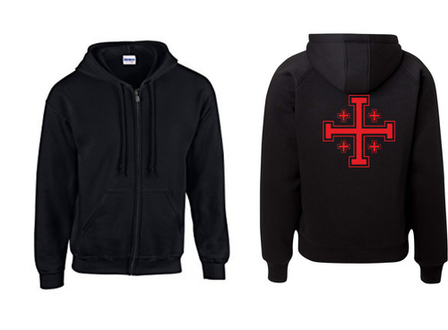 Kapuzenjacke jerusalem kreuz - -,
