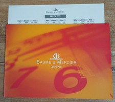 Baume Mercier Uhr Katalog 1998 mit Preise Catwalk Classima Milleis Hampton .....