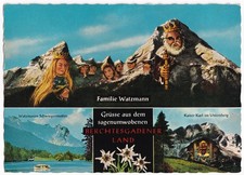 AK Berchtesgadener Land, Familie Watzmann, aus 1974, gelaufen