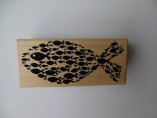 HolzStempel, Fisch, ca. 8,5 x 3,6 cm, Kommunion, Taufe, Butterer