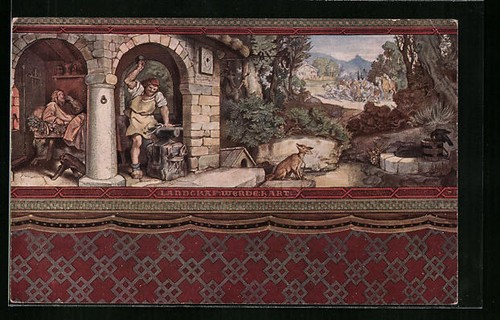 Künstler wartburg - künstler-ak,