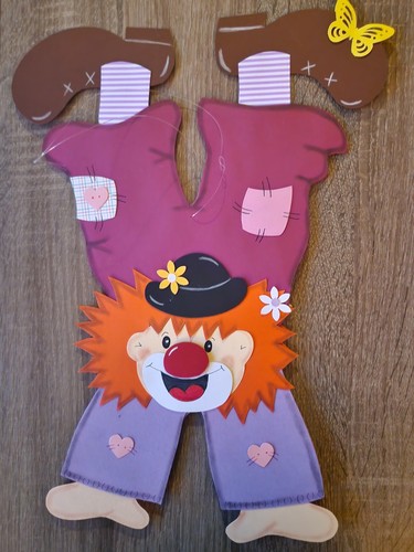 Tonkarton fensterbild clown - tonkarton,