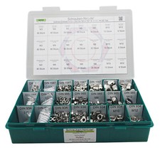 Sortiment Set Edelstahl Muttern - DIN 934 985 1587 VA A2 V2A A4 V4A - 909 Teile