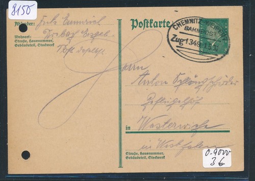 8150 bahnpost ovalstempel - 8150),