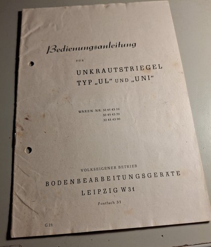 Alte bedienungsanleitung - alte,