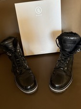 BOGNER Herren Winter BOOTS mit echten Kaninchen Fell  Schwarz Gr.42 echt Leder