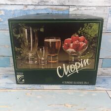 4 Eisbecher Luigi Bormioli Italien Chopin Dessertgläser unbenutzt in Box 11oz Kristall