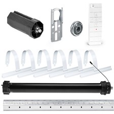 Funk Rolladenmotor Komplettset inkl. Fernbedienung, Rolladenwelle u. Zubehör PR5