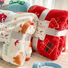 70×100 cm Weihnachts-Flanell-Decke Dicke Xmas Baum Noel Kuscheldecke