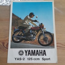 Yamaha Prospekt 4-seitig YAS-2 125ccm Sport 1970 original schön selten !