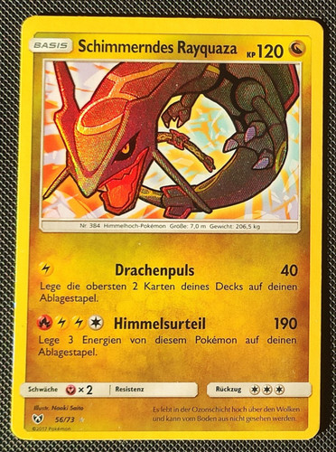 Pokémon karte schimmerndes - karte,