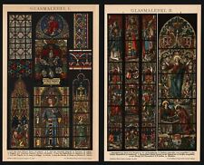 Lithographie 1896 - 2 x