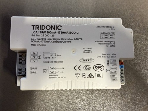 Tridonic dali driver lcai 35w - tridonic,