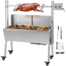 VEVOR 60kg Lamb Grill Hähnchengrill Spießbratengrill BBQ Spießgrill Spanferkel
