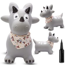 SUN BABY Hüpftier Hüpfspielzeug für Kinder mit Pumpe Gummi ab 1 Jahre Bandana