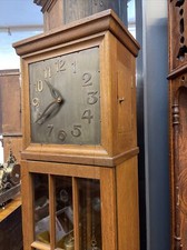 Bruno Paul Jugendstil Standuhr Eiche Industrie Design Pendeluhr Antik Vintage