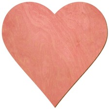 Holz Herz Rosa beidseitig