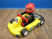Kart mit Fahrer Rennfahrer Helm Rennsport Rallye Racing City Playmobil G664