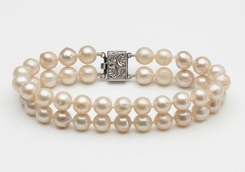 Zweireihiges perlenarmband - zweireihiges,