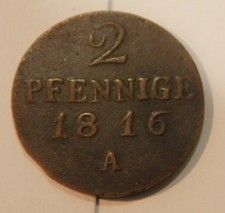 2 Pfennige 1816 A Brandenburg