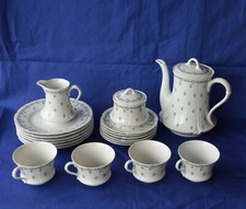 Royal Limoges Saint-Germain 19 Teile 4 Kaffeegedecke Kornblume Blaue Blüte