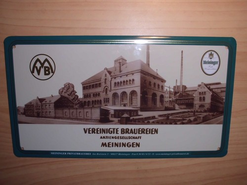 Blechschild meininger - blechschild,