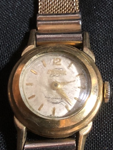 Vintage uhr goldplakette damen - uhr,