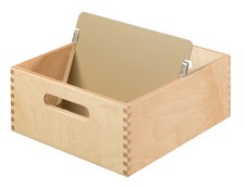 Holz-Karteitrog naturholz für